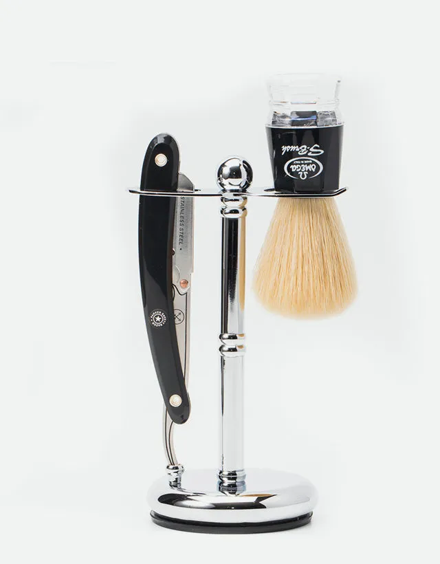 Parker - Chrome Straight Razor and Brush Stand, STRSTD