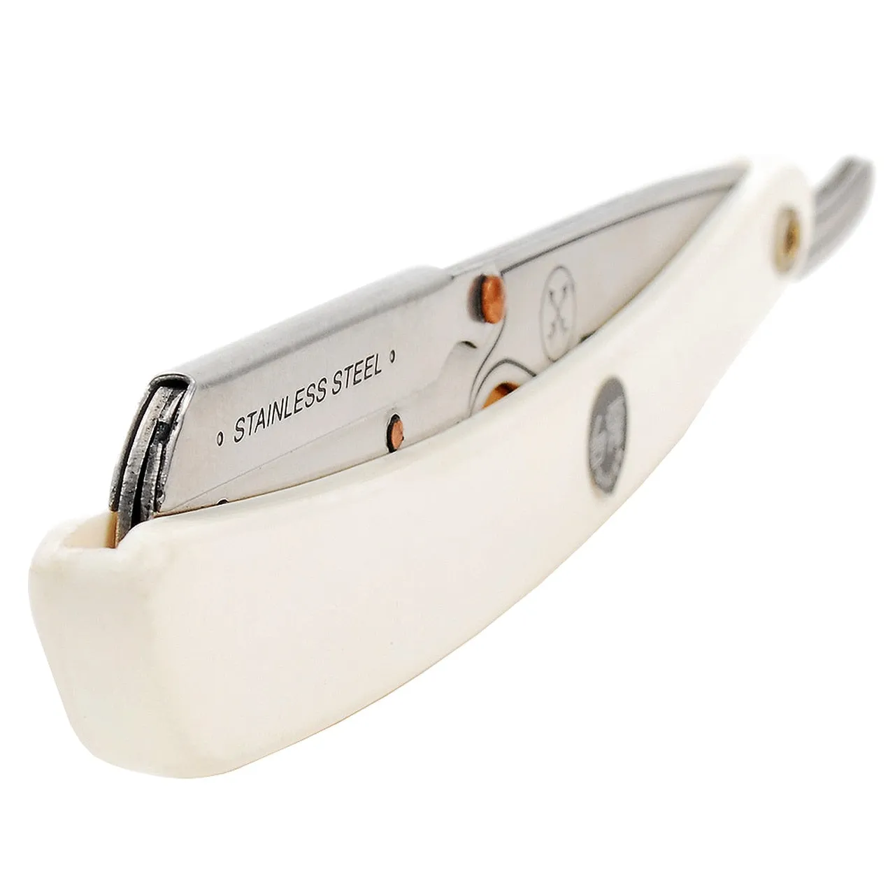 Parker - SRW White Stainless Steel Clip Type Shavette Straight Razor