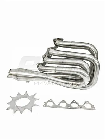 PLM Power Driven B-Series Hood Exit Race Header with 4-1 Megaphone B18 B20