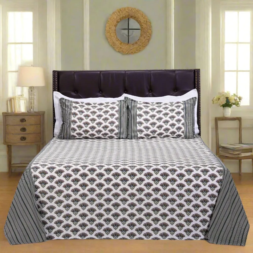 Poplin White Cotton Bedsheet