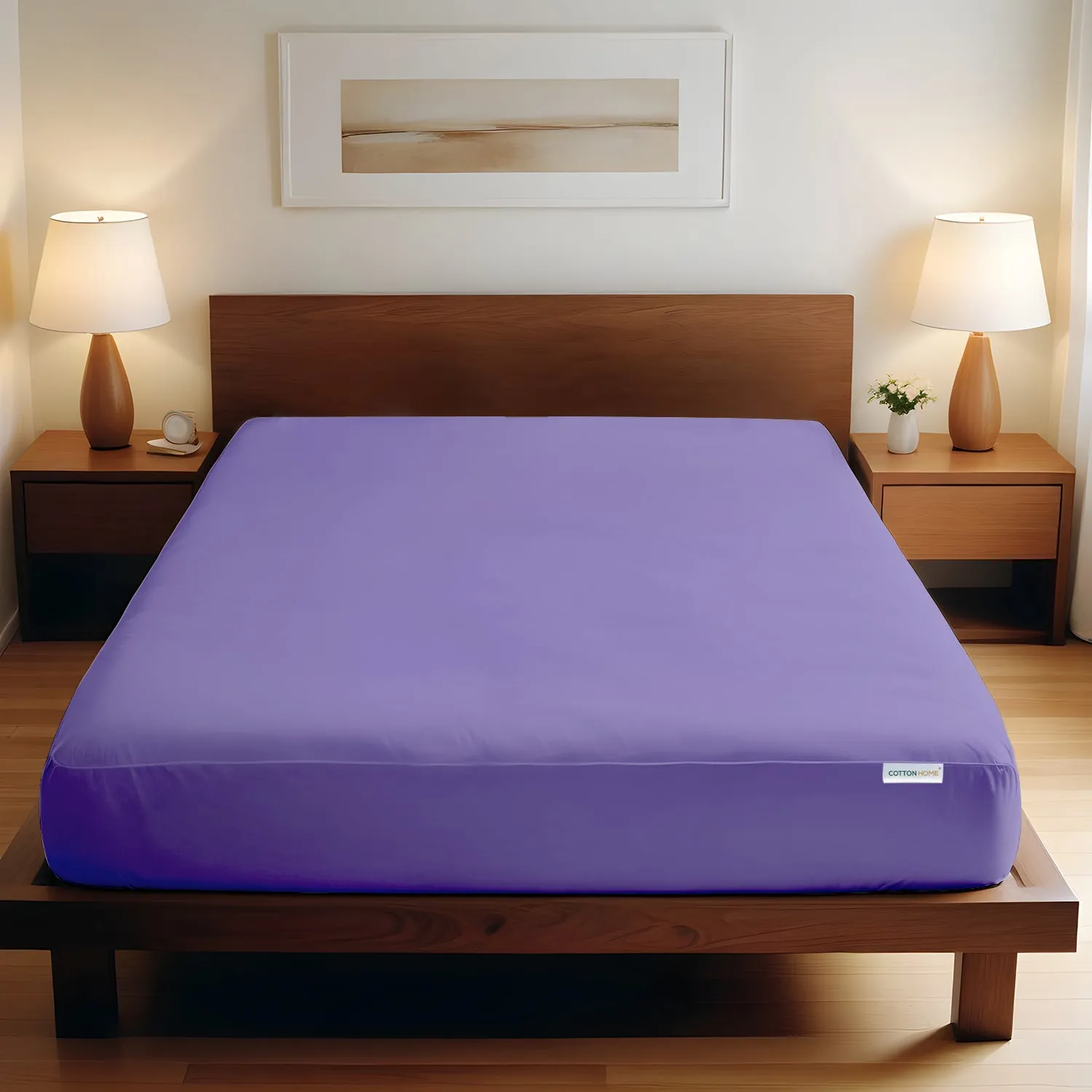 Premium Quality Super Soft Purple Fitted sheet 120x200 25 cm with Deep Pockets