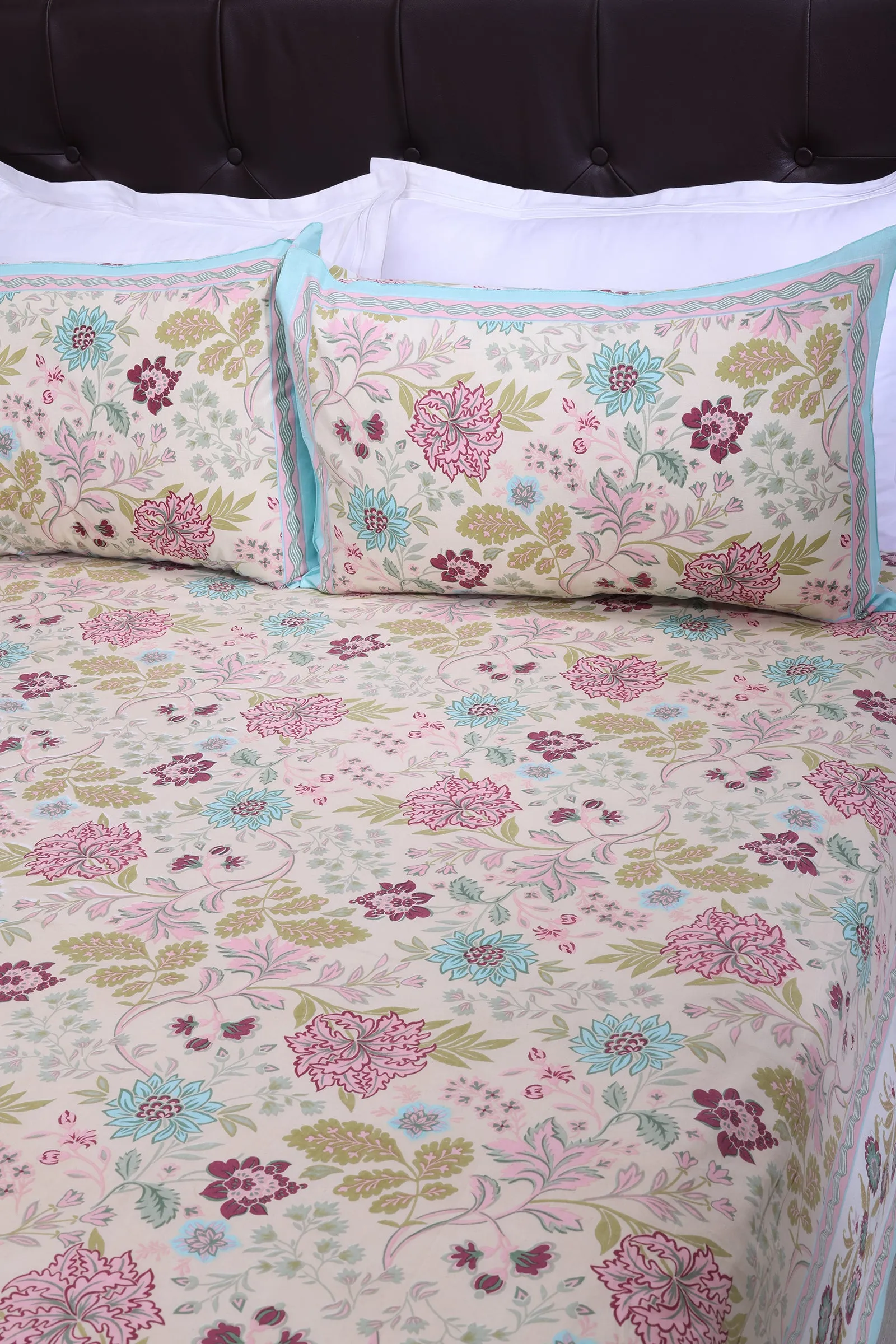 Rama Florence Turquoise Cotton Bedsheet