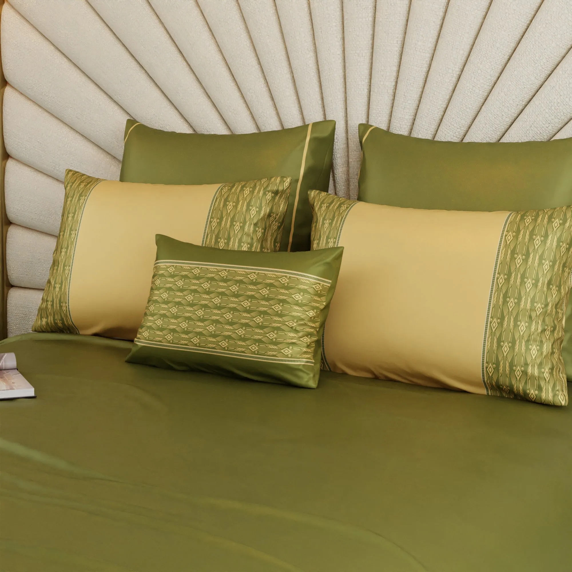 Regal Olive 6 Piece Bedsheet Set