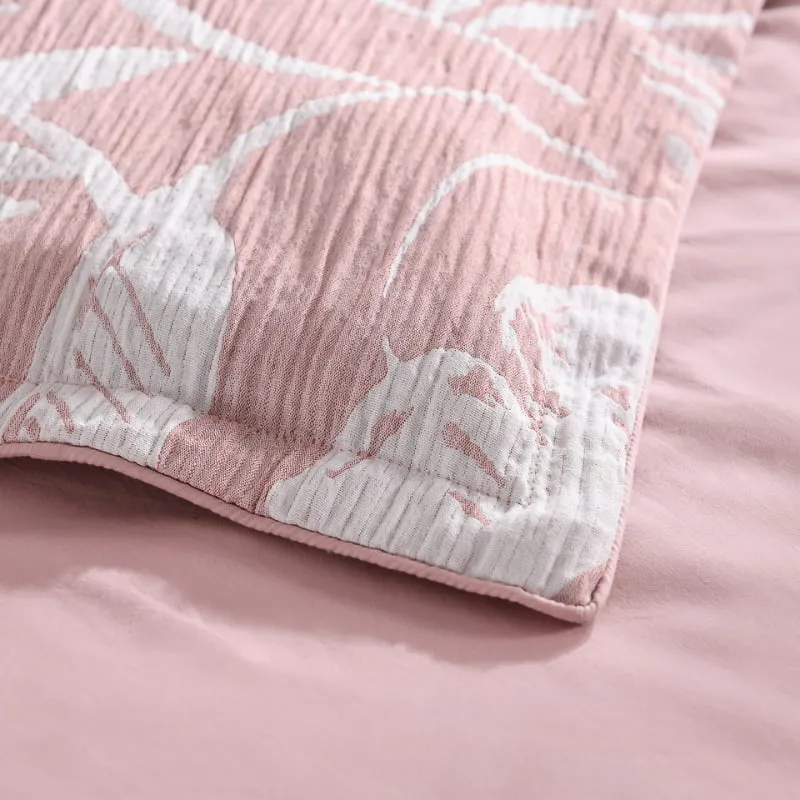 Renee Taylor Palm Tree Jacquard Clay European Pillowcase