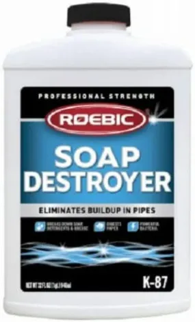 Roebic K-87SD-Q4 32 oz Professional Strength Soap Destroyer Digester Drain & Septic Tank Cleaner - Quantity of 6