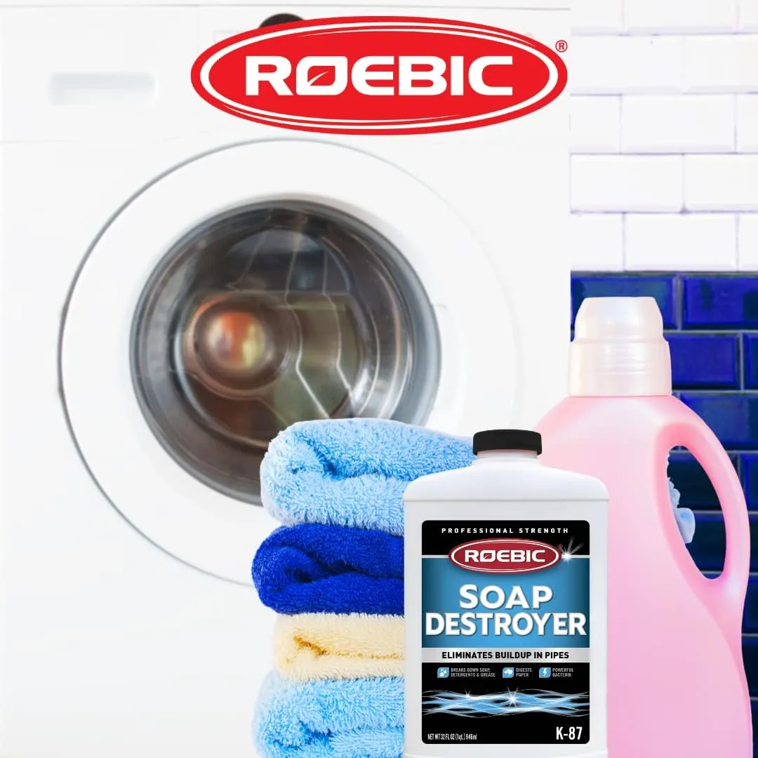 Roebic K-87SD-Q4 32 oz Professional Strength Soap Destroyer Digester Drain & Septic Tank Cleaner - Quantity of 6