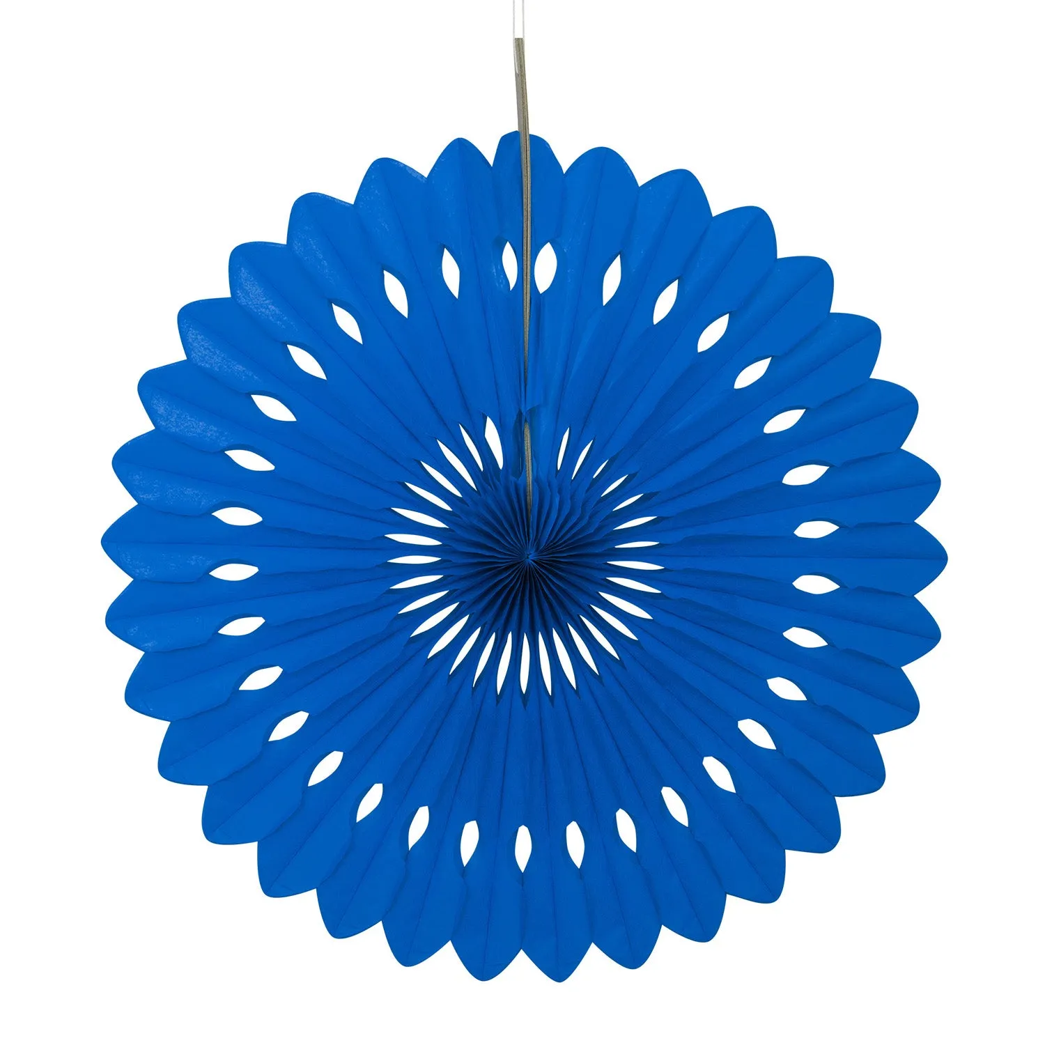 Royal Blue Decorative Fan 40cm