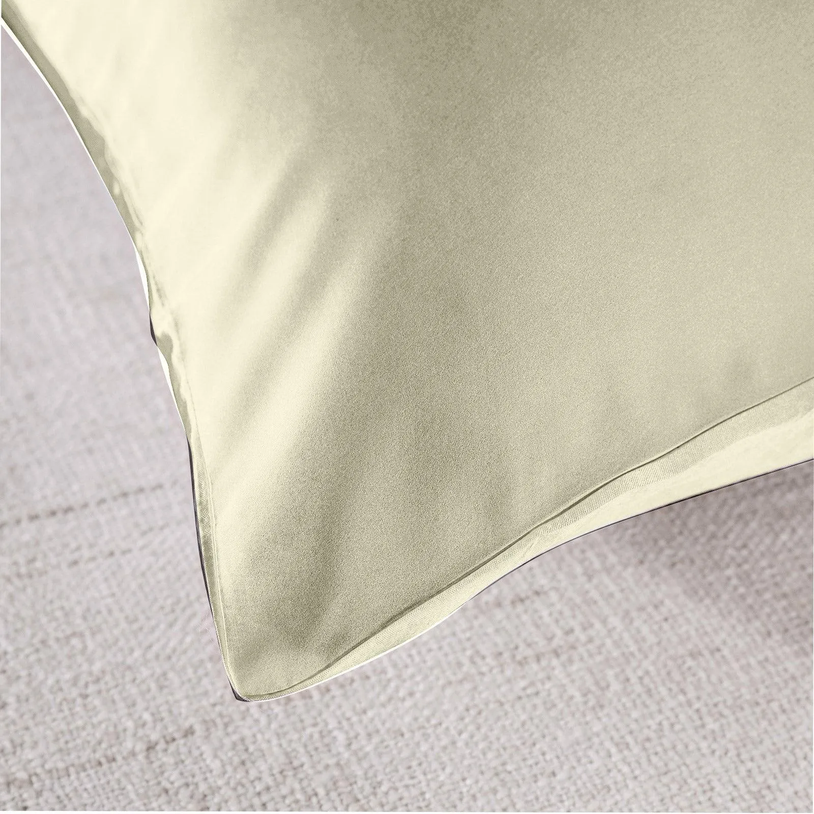 Royal Comfort Mulberry Soft Silk Hypoallergenic Pillowcase Twin Pack 51 x 76cm - Ivory