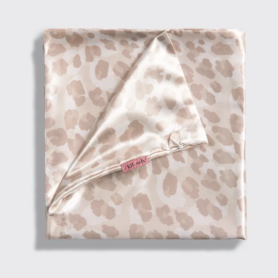 Satin Pillowcase King - Leopard