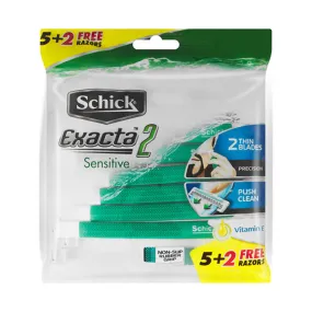 Schick Exacta 2 Sensitive 5 Plus 2 Free