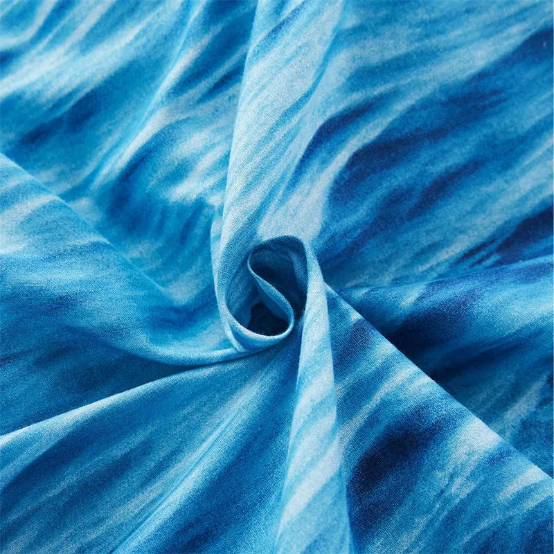 Scuba 3D Ocean Waves Bedding Set Queen Size Soft Summer Sea Beach