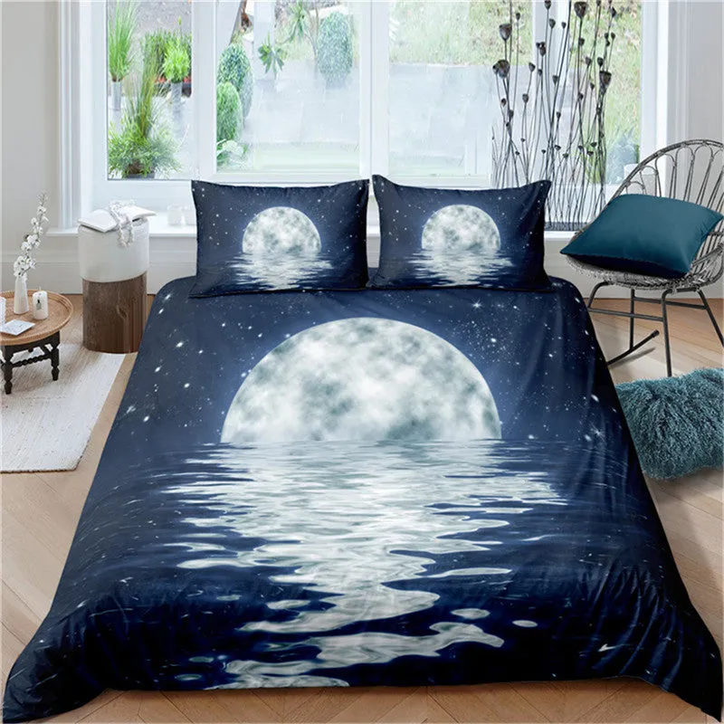 Scuba 3D Ocean Waves Bedding Set Queen Size Soft Summer Sea Beach