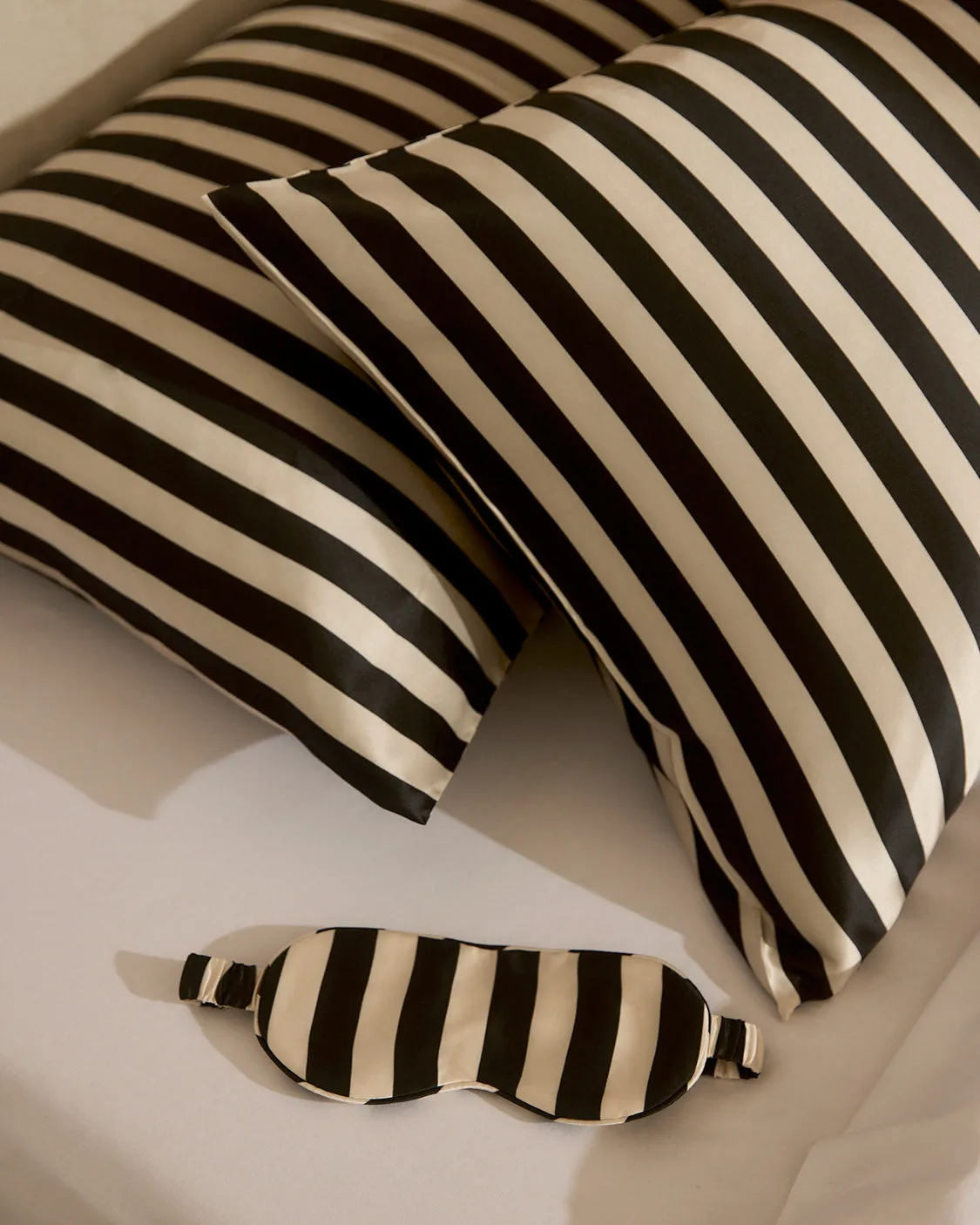 Silk Pillowcase - Vanilla Bean Stripes