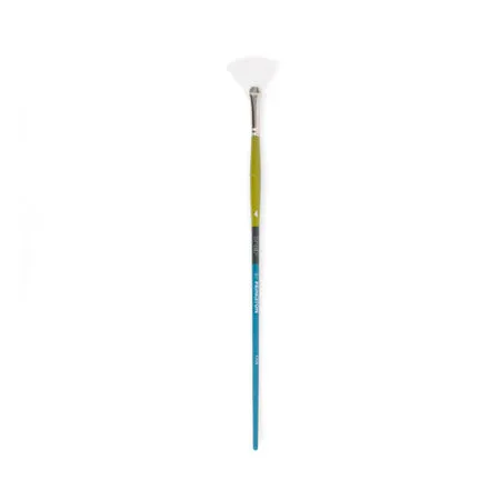 Snap! Paintbrush – Fan #4, Long Handle, White Synthetic