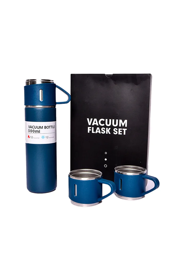 Stainless Steel Vacuum Flask with 3 Mugs