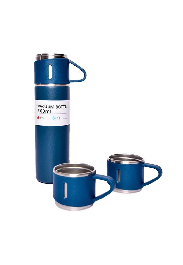 Stainless Steel Vacuum Flask with 3 Mugs