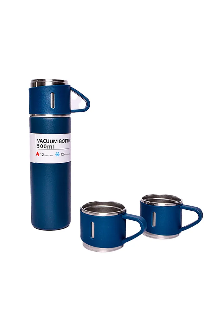 Stainless Steel Vacuum Flask with 3 Mugs