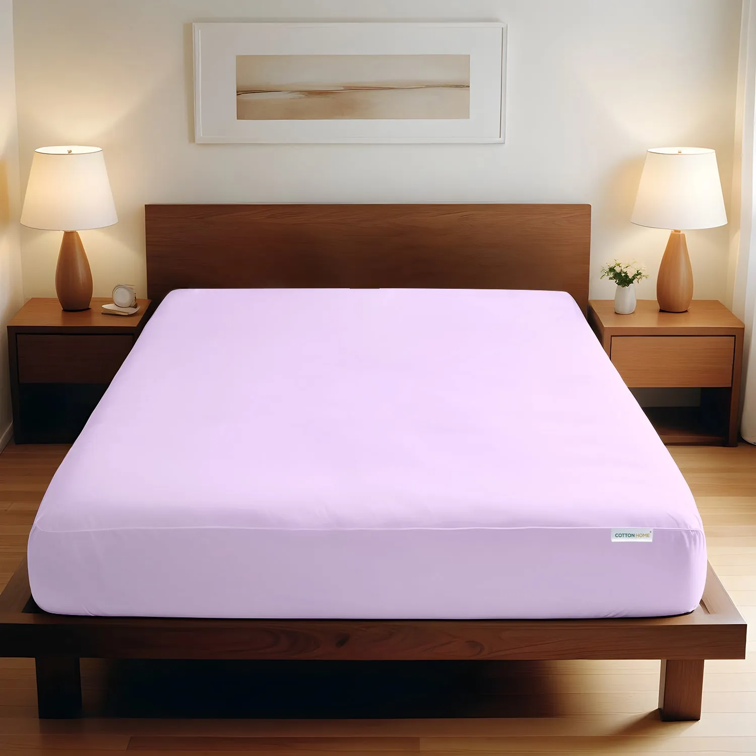 Super Soft fitted sheet 160x200 30 CM - Lilac