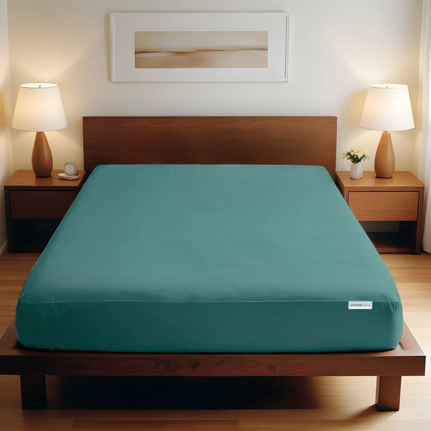 Super Soft Fitted sheet 160x200 30 CM - Teal