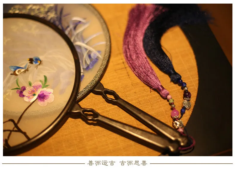 Suzhou Embroidery Silk Handmade Embroidery Hangzhou Folding Fan 0232