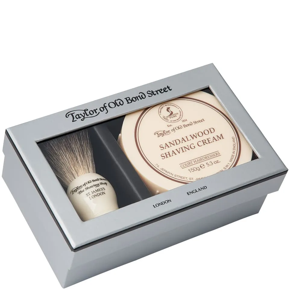 Taylor of Old Bond Street Sandalwood Shaving Cream & Brush Set