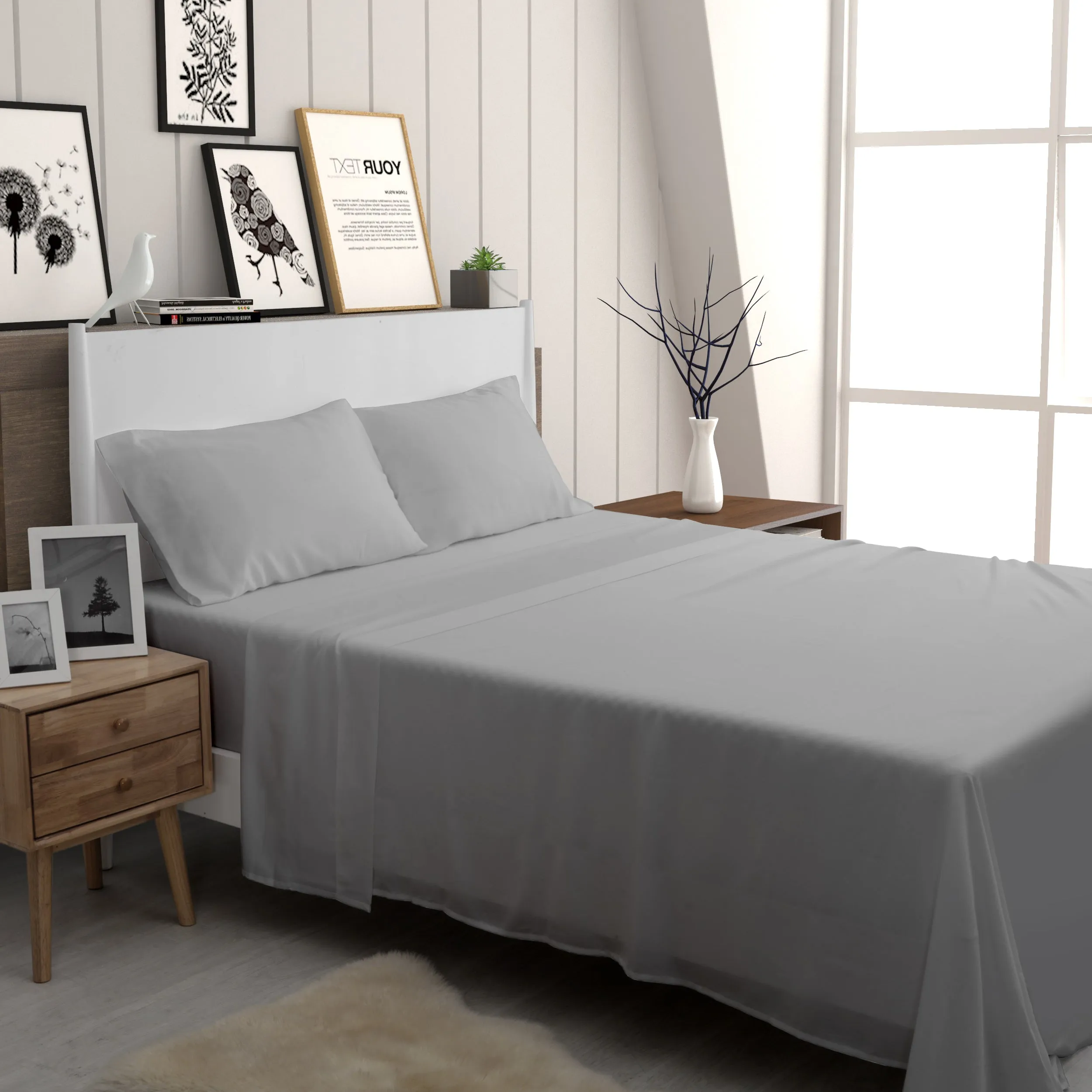 Tencel®Eco Touch Silver Sheet Set by Bambi