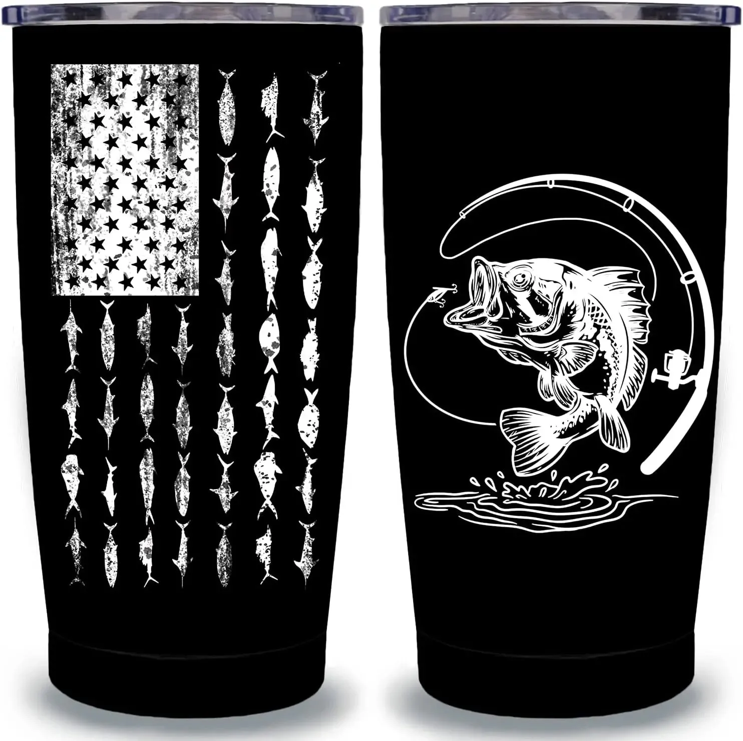 Tumbler for Men American Flag We The People Patriotic Coffee Tumbler for Mens 20 oz Vacuum Insulated Stainless Steel Travel Mug Gifts