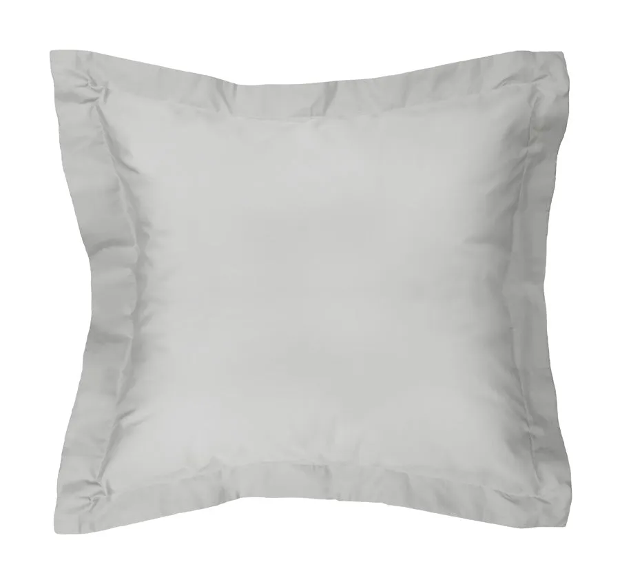 Tuscan Collection Cotton Percale European Pillowcase Silver