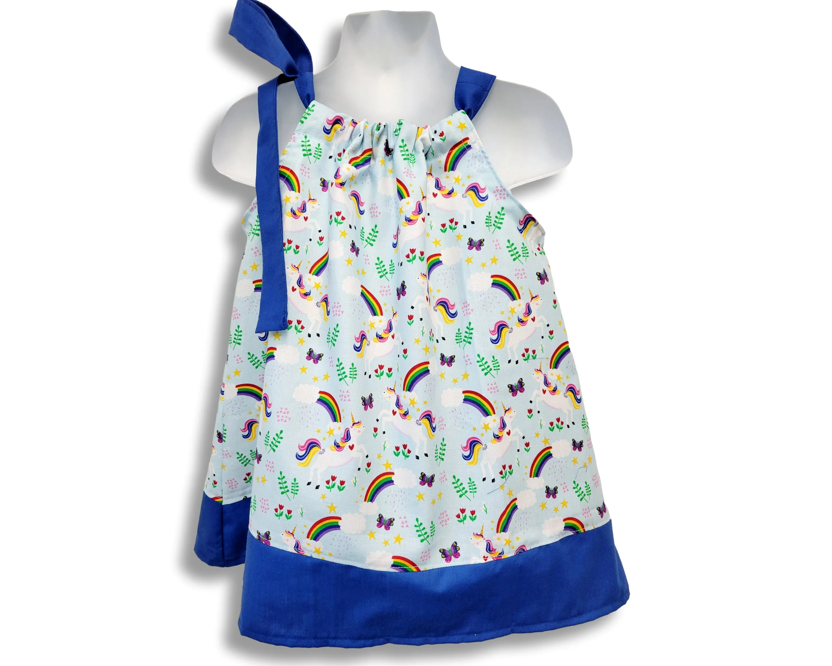 Unicorn  Pillowcase Girls dress, Rainbows - Unicorn Girls Pillowcase Dress,  Girls Dress, Unicorn Pillowcase Girls Birthday Dress