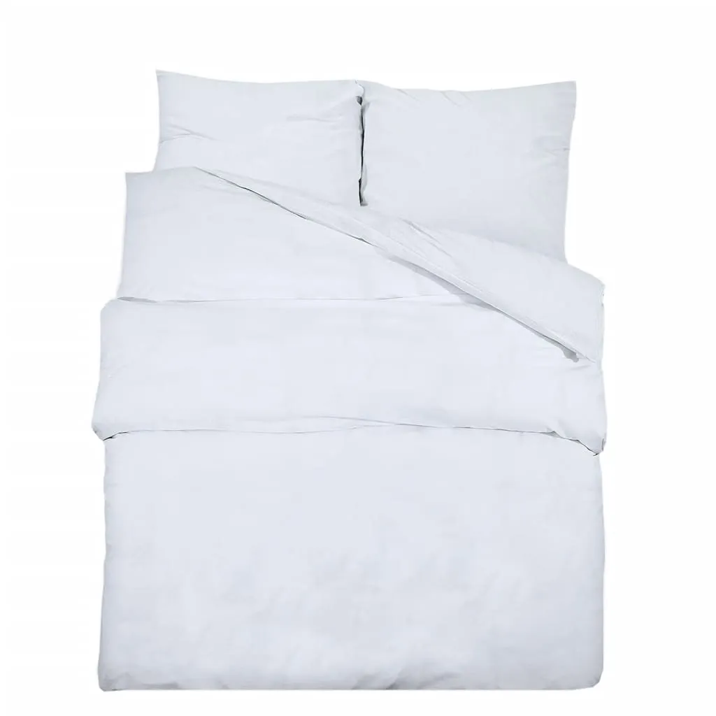 vidaXL Duvet Cover Set White 225x220 cm Cotton