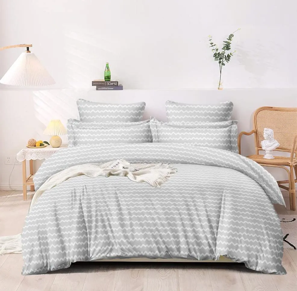 VIVEA RESERVE 300 TC Cotton Elastic Fitted Bedsheet Queen Size Double Bed with 2 Pillow Covers (60" x 78" inch) (Fitted) (Mist Gray)