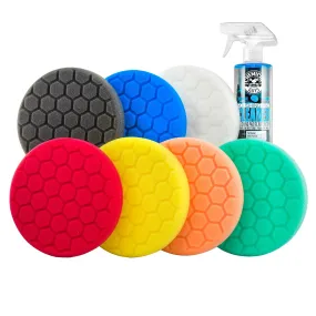 Wax & Polish 6.5" Buffing Pad Variety Pack w/Polishing Pad Cleaner