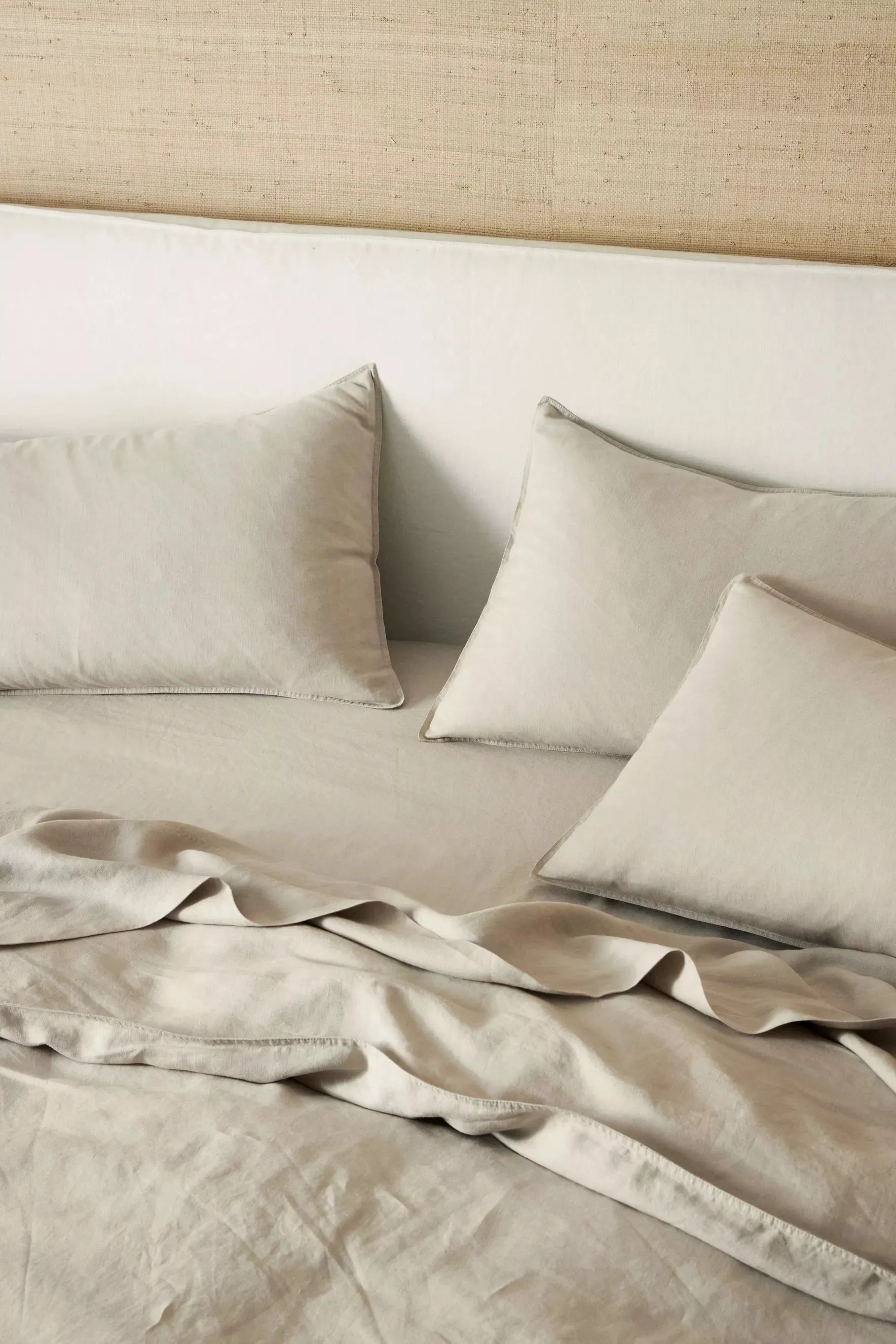 Weave Ravello Linen Pillow Case Pair - Bone