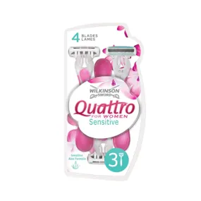 Wilkinson Sword Quattro for Women Sensitive Aloe Formula (3 Razors)