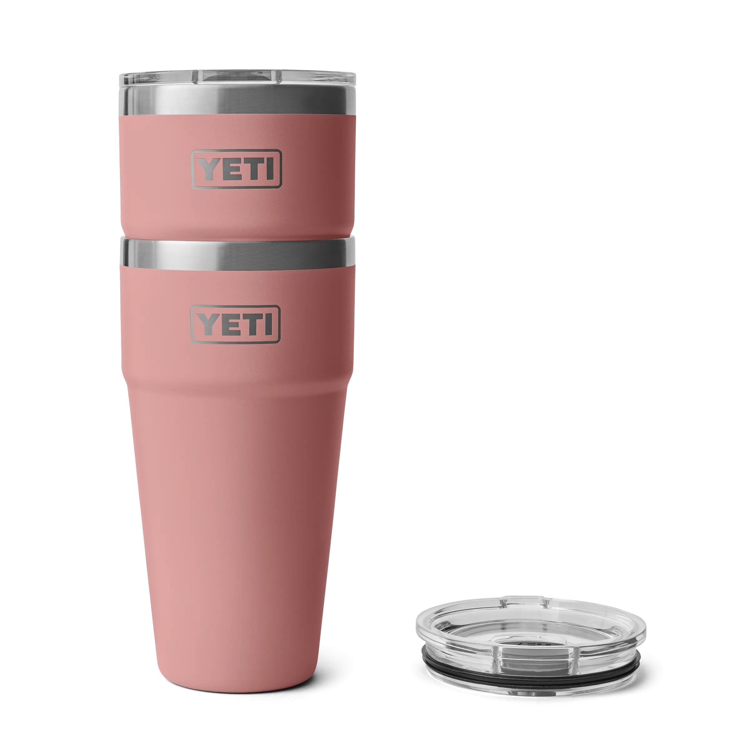 Yeti Rambler 30oz/877ml Stackable Cup with Magslider Lid - Sandstone Pink