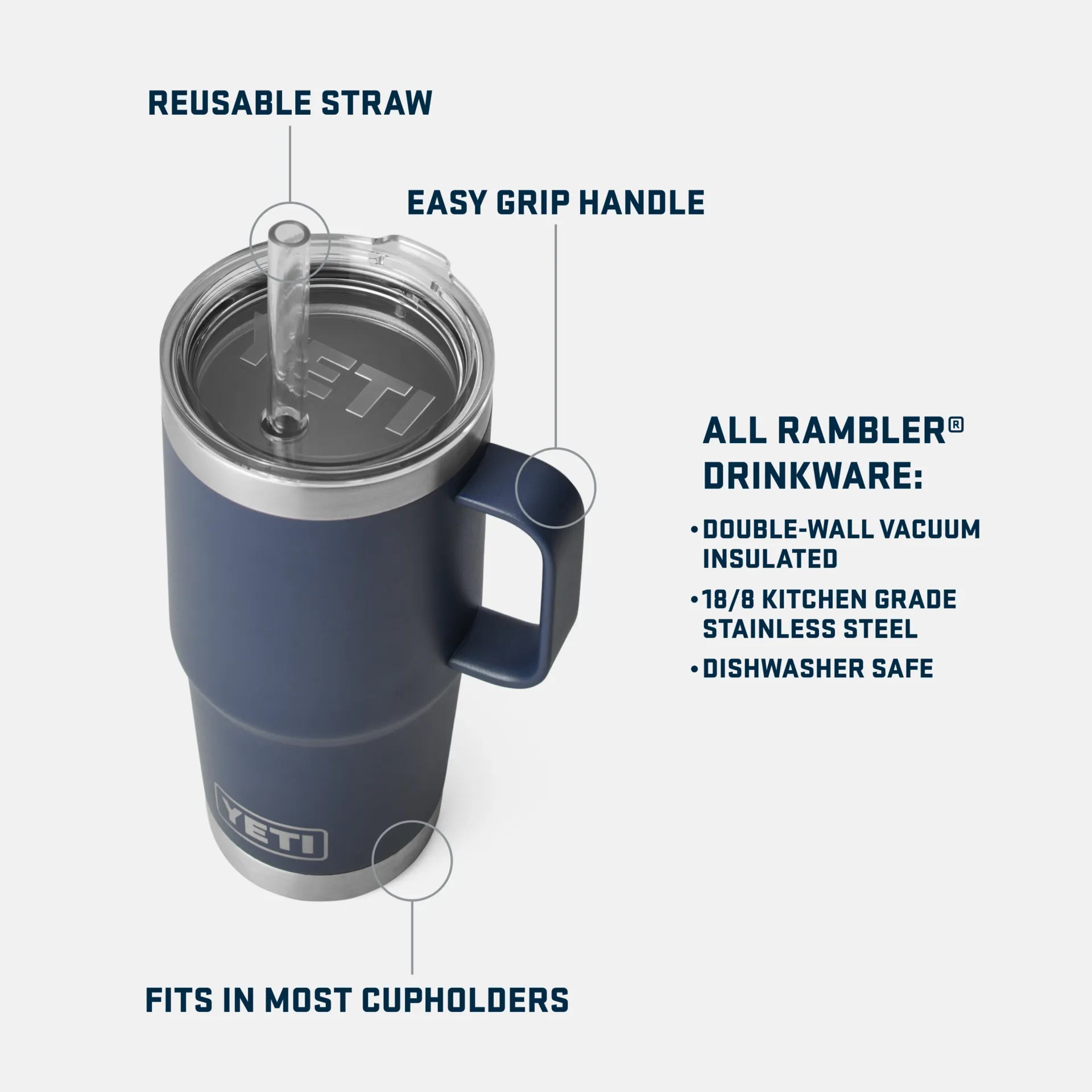 YETI Rambler Straw Mug 25oz